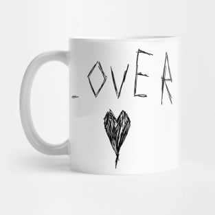 Cute and Dark Lover Heart Text Design Mug